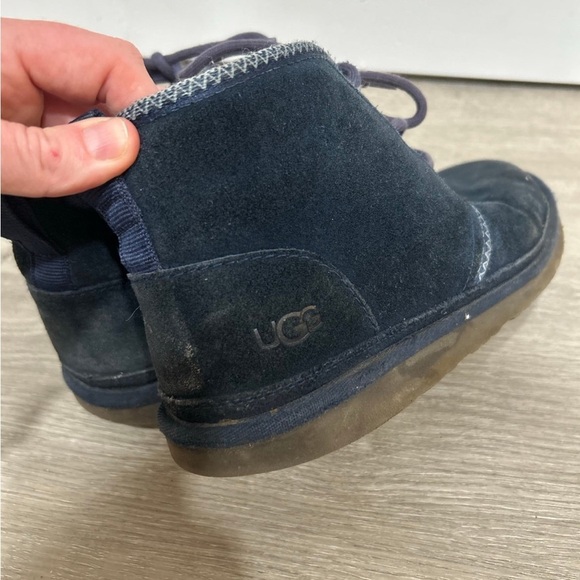 Ugg Neumel Suede Ankle Boots Lace-Up Winter Navy Blue Women’s Size 7 - Picture 5 of 6